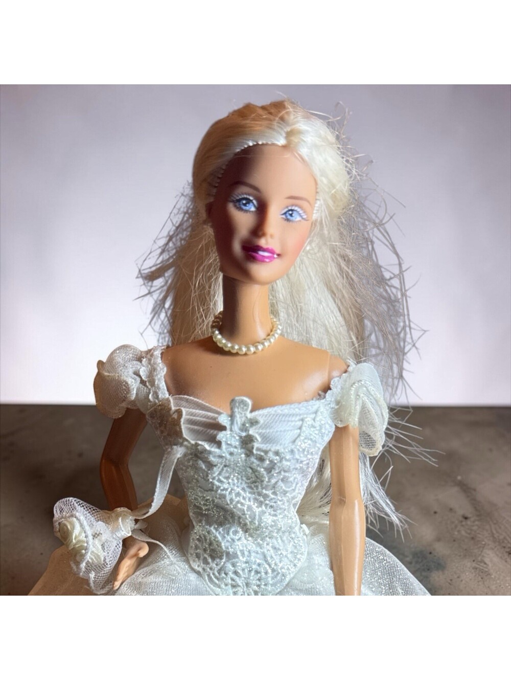 Mattel Princess Bride Barbie Doll 2000 #28251 White Wedding Gown Vintage - Picture 2 of 8